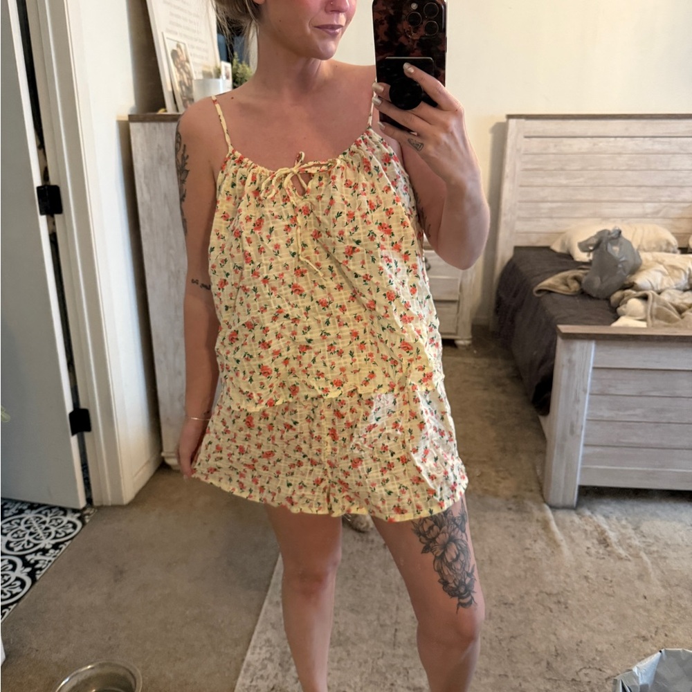 *SET* Floral Print Women's Sleepwear Set